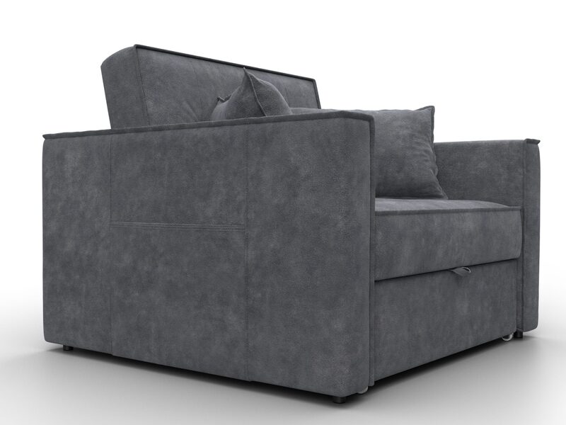 Кресло-кровать Лига-104 (80), Велюр, BRUT 16 темно-серый
