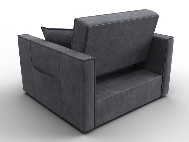 Кресло-кровать Лига-104 (80), Велюр, BRUT 16 темно-серый