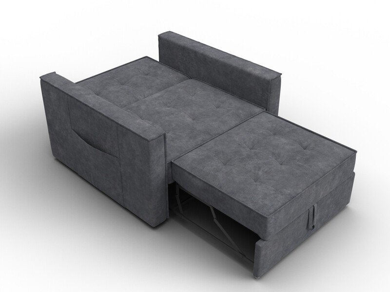 Кресло-кровать Лига-104 (80), Велюр, BRUT 16 темно-серый