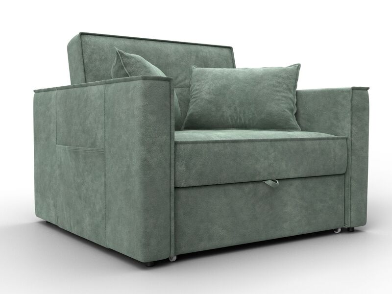 Кресло-кровать Лига-104 (80), Велюр, BRUT 08 зеленый