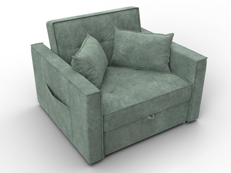 Кресло-кровать Лига-104 (80), Велюр, BRUT 08 зеленый