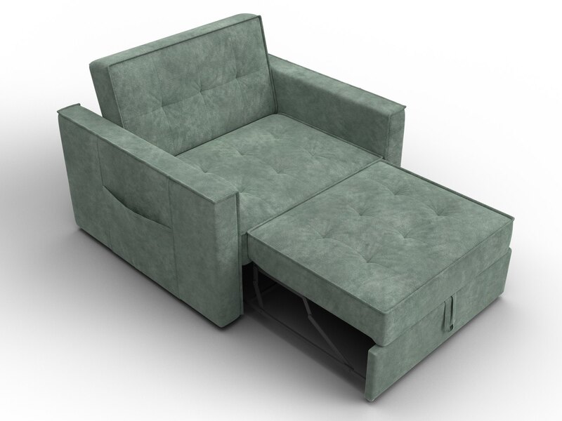 Кресло-кровать Лига-104 (80), Велюр, BRUT 08 зеленый