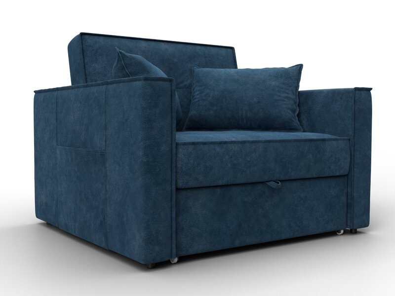 Кресло-кровать Лига-104 (80), Велюр, BRUT 11 синий