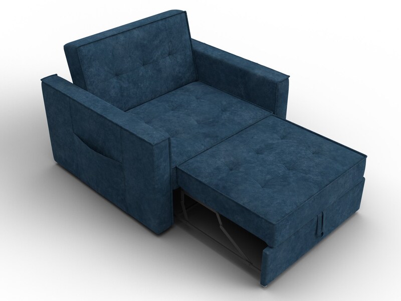 Кресло-кровать Лига-104 (80), Велюр, BRUT 11 синий