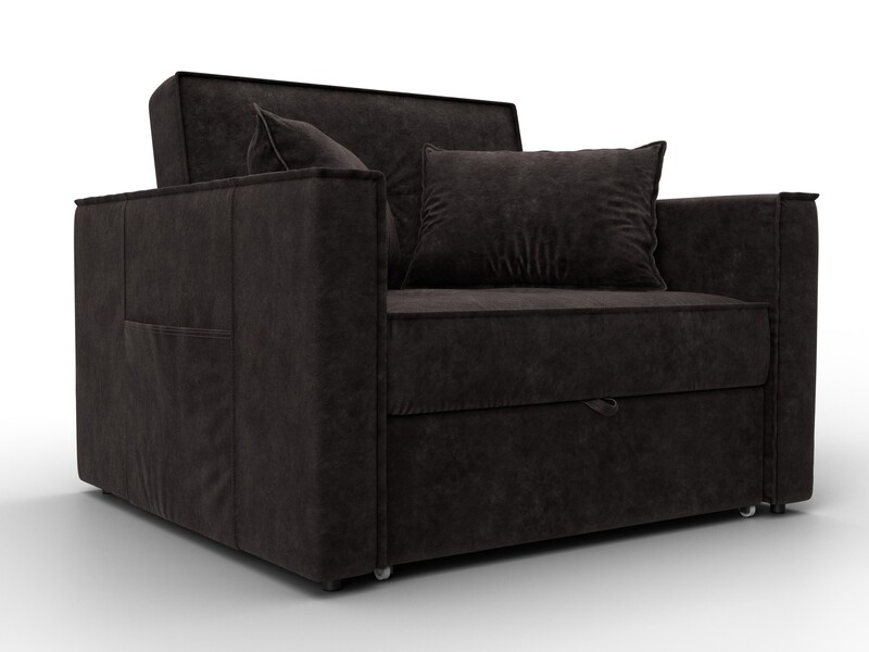 Кресло-кровать Лига-104 (80), Велюр, BRUT 17 коричневый