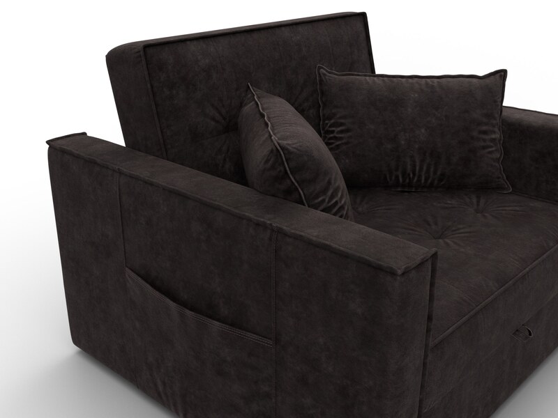 Кресло-кровать Лига-104 (80), Велюр, BRUT 17 коричневый