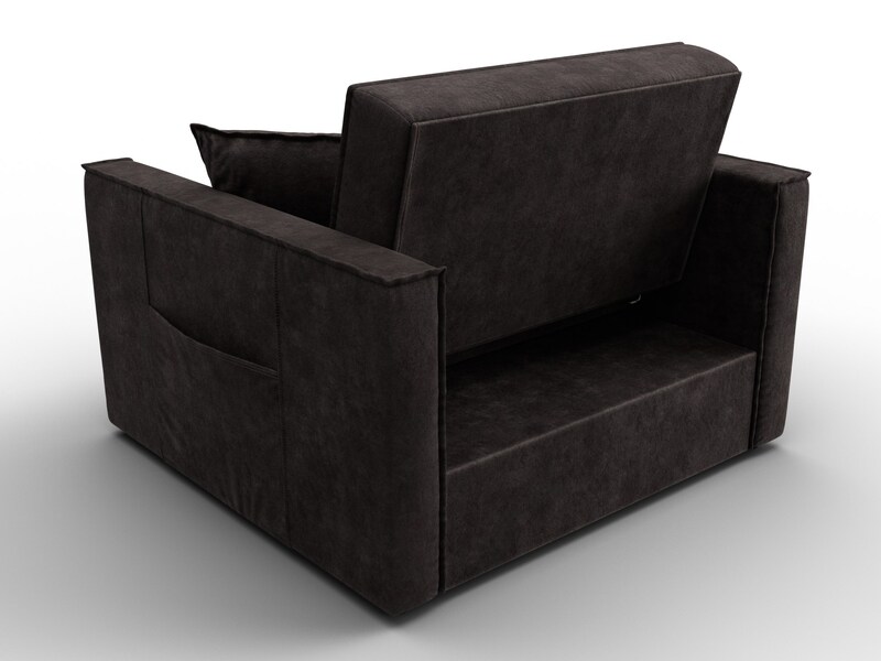 Кресло-кровать Лига-104 (80), Велюр, BRUT 17 коричневый