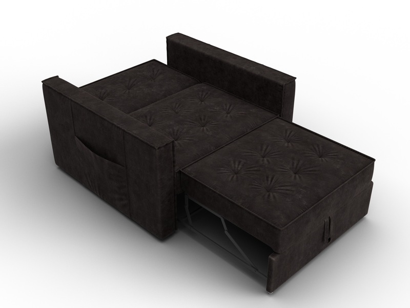 Кресло-кровать Лига-104 (80), Велюр, BRUT 17 коричневый