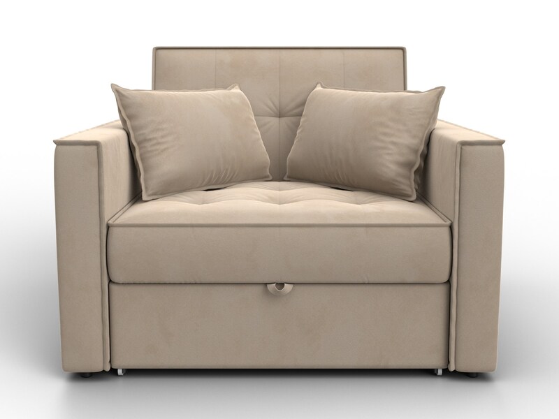 Кресло-кровать Лига-104 (80), Велюр, SEVEN 729 бежевый