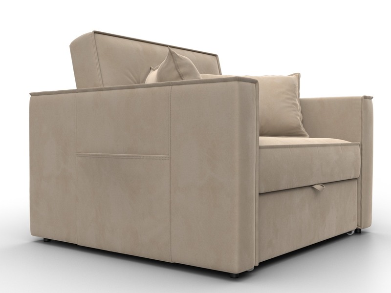 Кресло-кровать Лига-104 (80), Велюр, SEVEN 729 бежевый