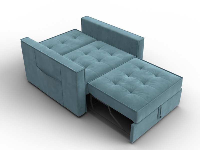 Кресло-кровать Лига-104 (80), Велюр, SEVEN 113 бирюзовый