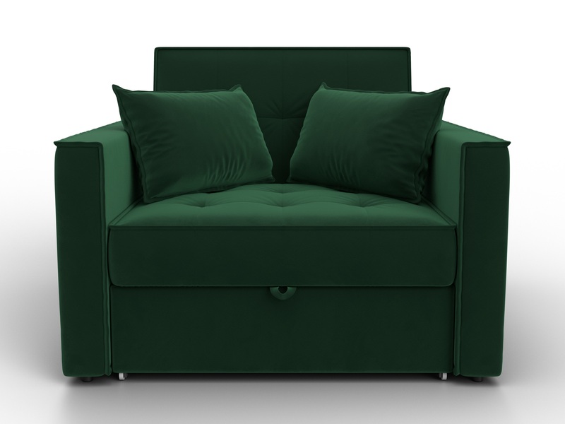 Кресло-кровать Лига-104 (80), Велюр, SEVEN 626 зеленый