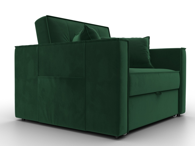 Кресло-кровать Лига-104 (80), Велюр, SEVEN 626 зеленый