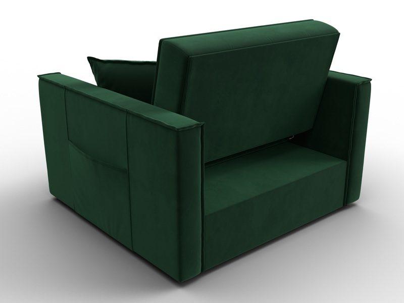 Кресло-кровать Лига-104 (80), Велюр, SEVEN 626 зеленый