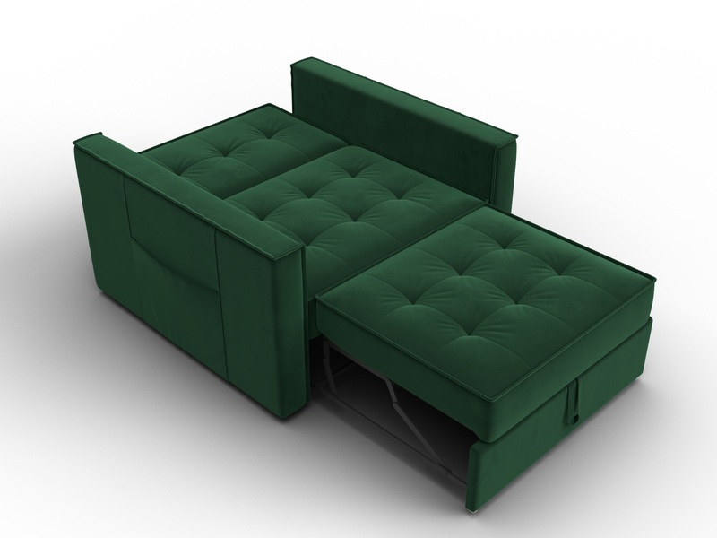 Кресло-кровать Лига-104 (80), Велюр, SEVEN 626 зеленый