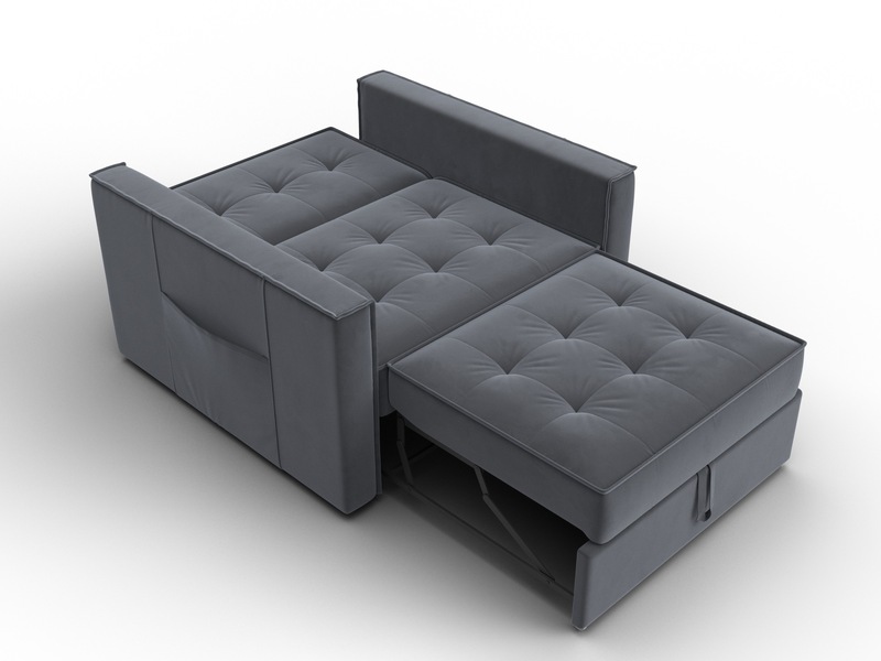 Кресло-кровать Лига-104 (80), Велюр, SEVEN 17 серый