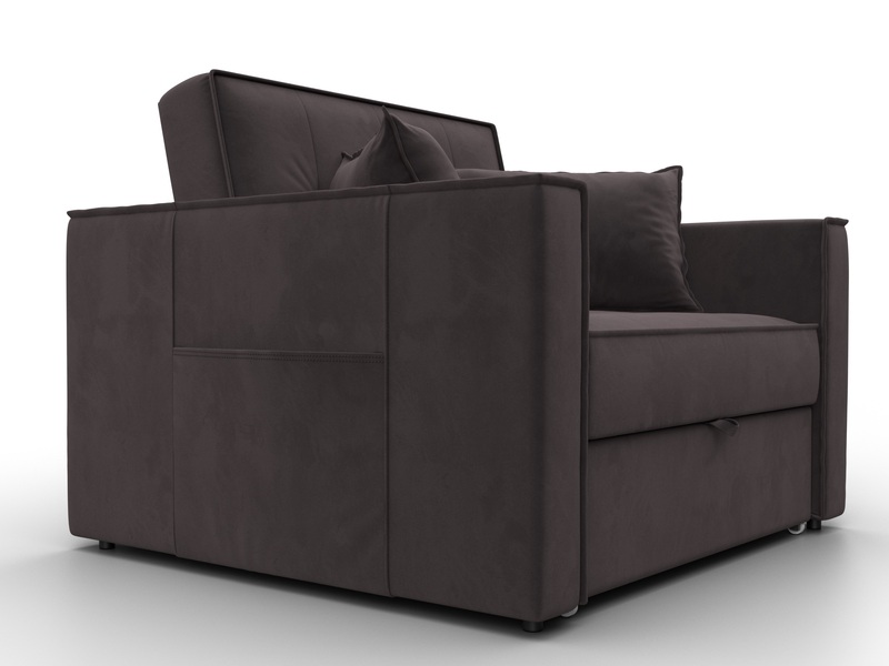 Кресло-кровать Лига-104 (80), Велюр, SEVEN 727 коричневый