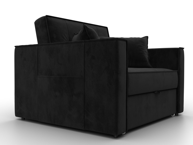 Кресло-кровать Лига-104 (80), Велюр, SEVEN 35 черный