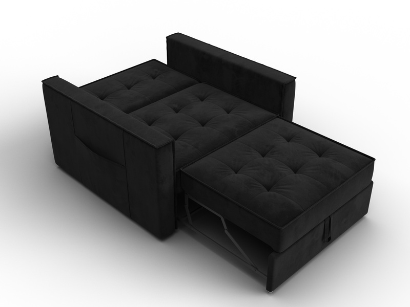 Кресло-кровать Лига-104 (80), Велюр, SEVEN 35 черный