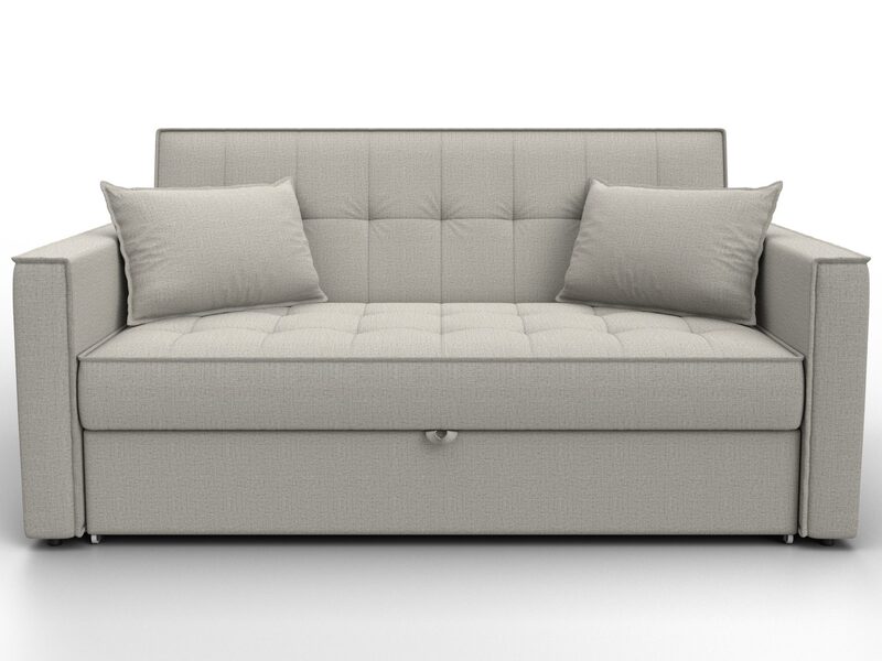 Диван прямой Лига-104 (140), Рогожка, Амур 02 бежевый