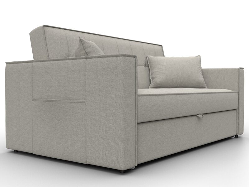 Диван прямой Лига-104 (140), Рогожка, Амур 02 бежевый