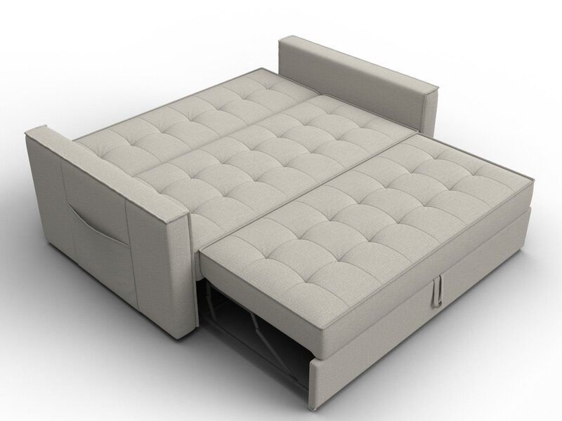 Диван прямой Лига-104 (140), Рогожка, Амур 02 бежевый