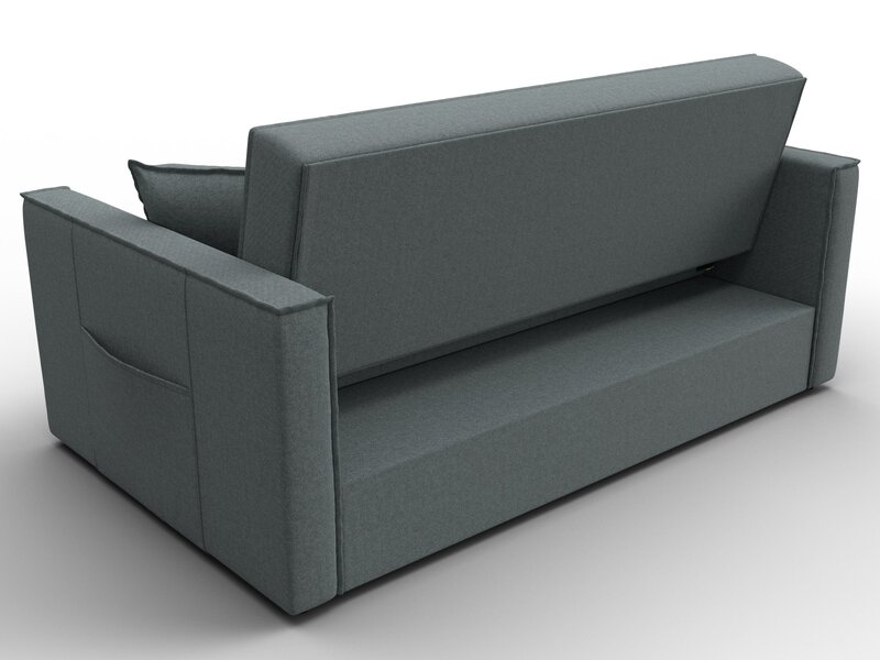 Диван прямой Лига-104 (140), Рогожка, Амур 07 серый