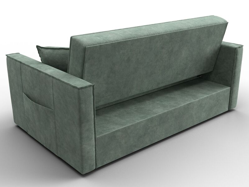 Диван прямой Лига-104 (140), Велюр, BRUT 08 зеленый