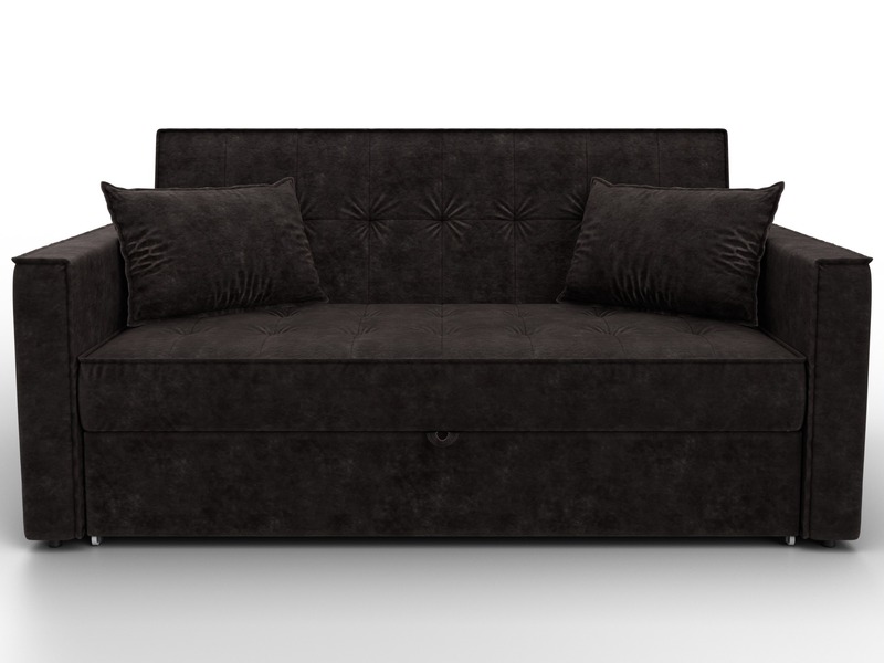 Диван прямой Лига-104 (140), Велюр, BRUT 17 коричневый