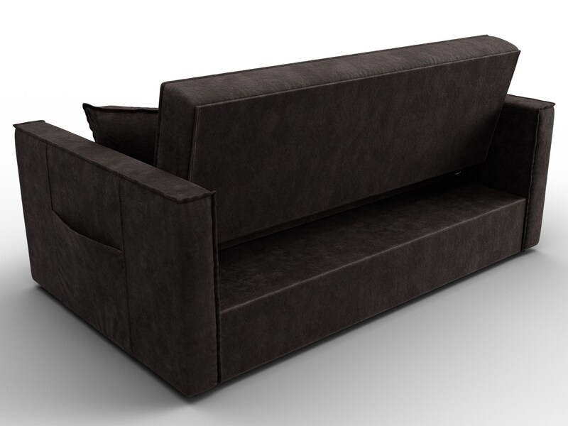 Диван прямой Лига-104 (140), Велюр, BRUT 17 коричневый