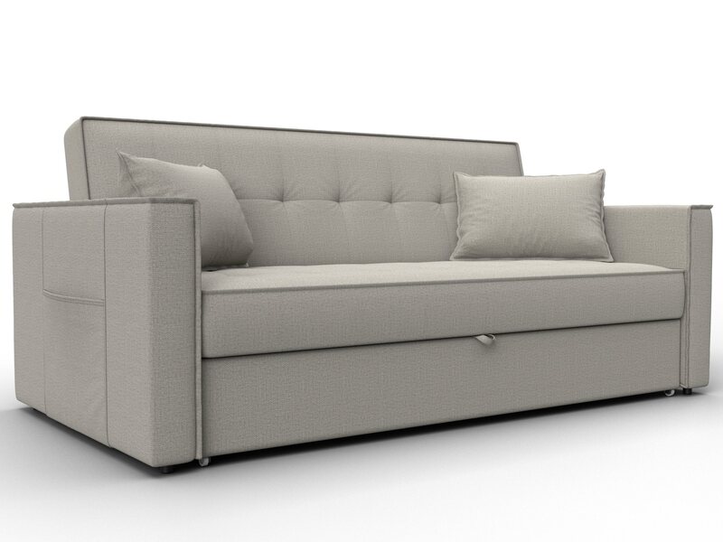 Диван прямой Лига-104 (160), Рогожка, Амур 02 бежевый