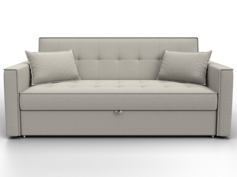 Диван прямой Лига-104 (160), Рогожка, Амур 02 бежевый