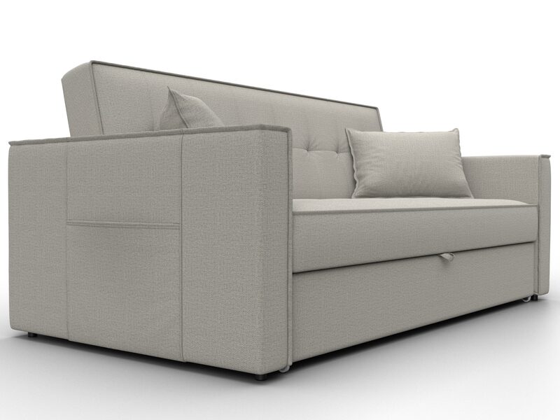 Диван прямой Лига-104 (160), Рогожка, Амур 02 бежевый