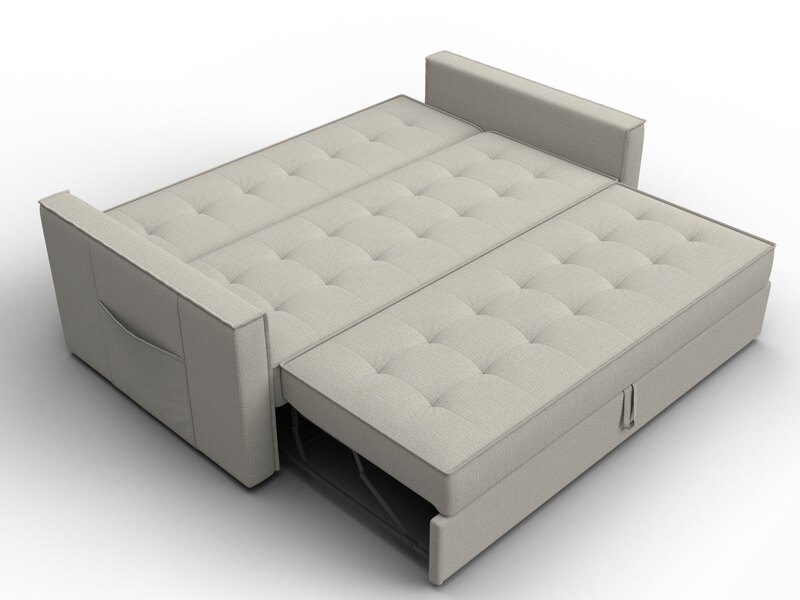 Диван прямой Лига-104 (160), Рогожка, Амур 02 бежевый