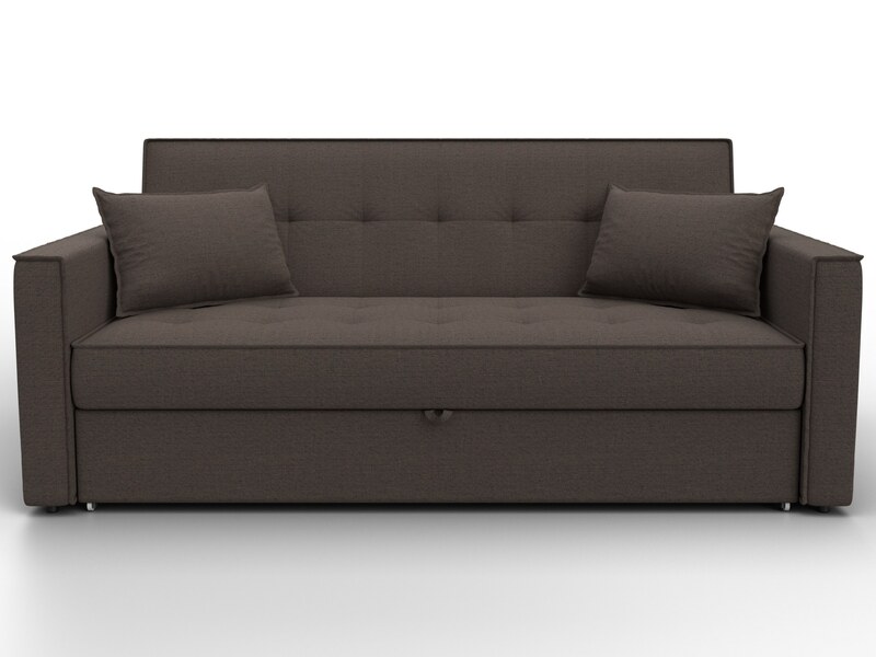 Диван прямой Лига-104 (160), Рогожка, Амур 05 коричневый