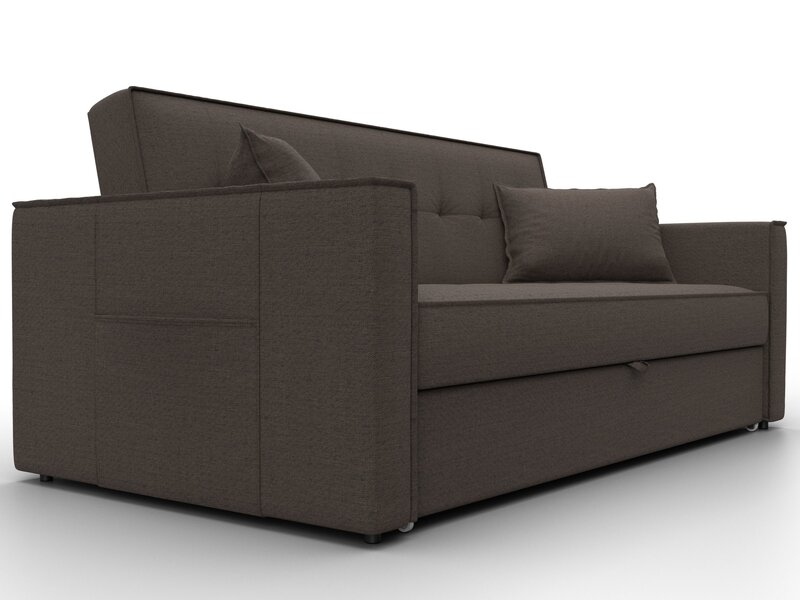 Диван прямой Лига-104 (160), Рогожка, Амур 05 коричневый