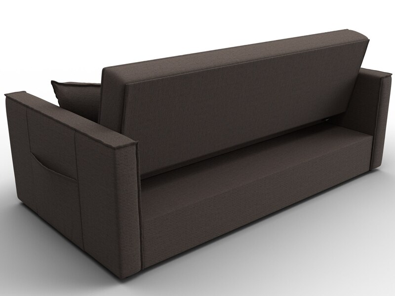 Диван прямой Лига-104 (160), Рогожка, Амур 05 коричневый