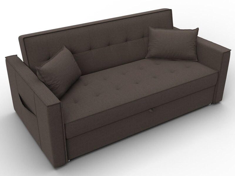 Диван прямой Лига-104 (160), Рогожка, Амур 05 коричневый