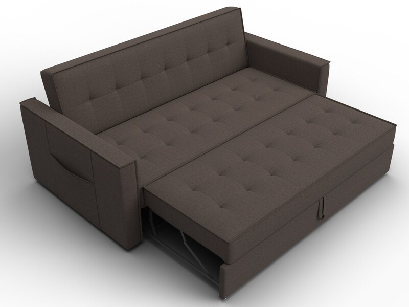 Диван прямой Лига-104 (160), Рогожка, Амур 05 коричневый