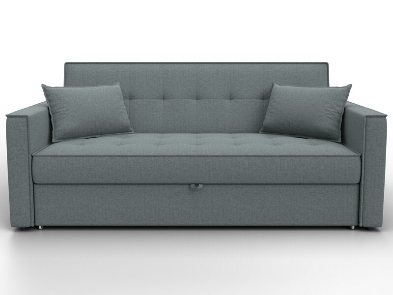 Диван прямой Лига-104 (160), Рогожка, Амур 07 серый