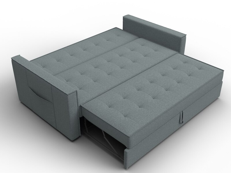 Диван прямой Лига-104 (160), Рогожка, Амур 07 серый