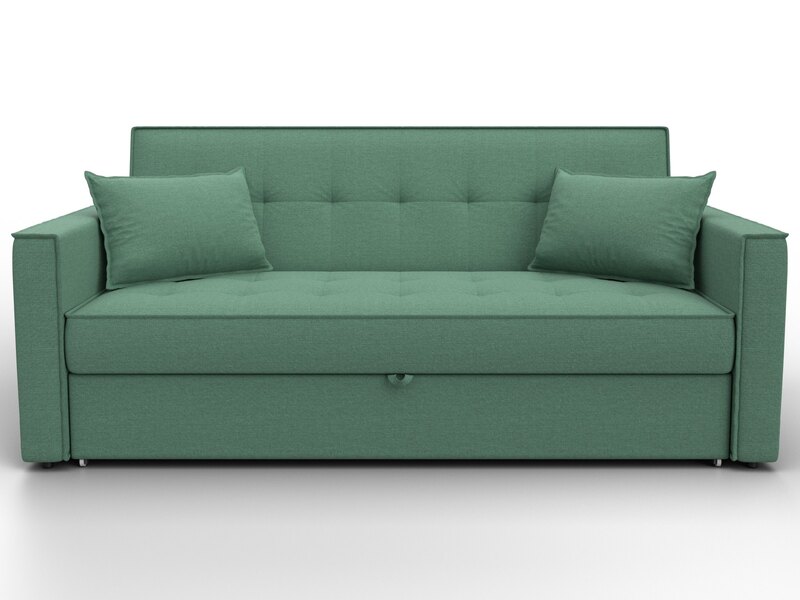 Диван прямой Лига-104 (160), Рогожка, Амур 11 зеленый