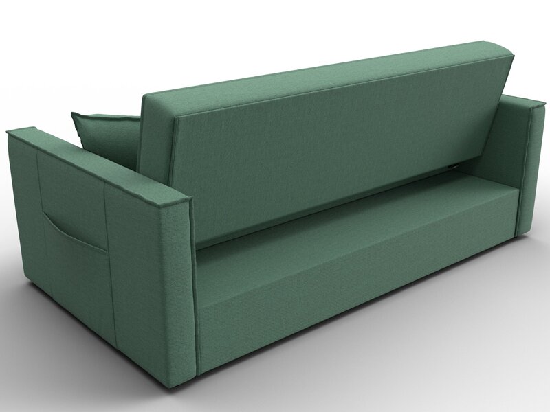 Диван прямой Лига-104 (160), Рогожка, Амур 11 зеленый