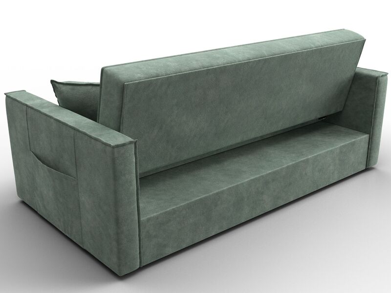 Диван прямой Лига-104 (160), Велюр, BRUT 08 зеленый
