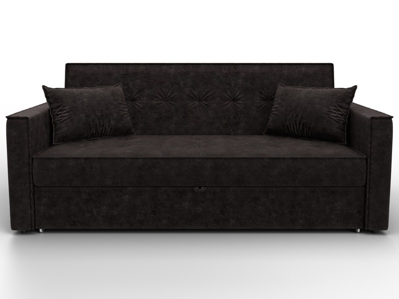 Диван прямой Лига-104 (160), Велюр, BRUT 17 коричневый