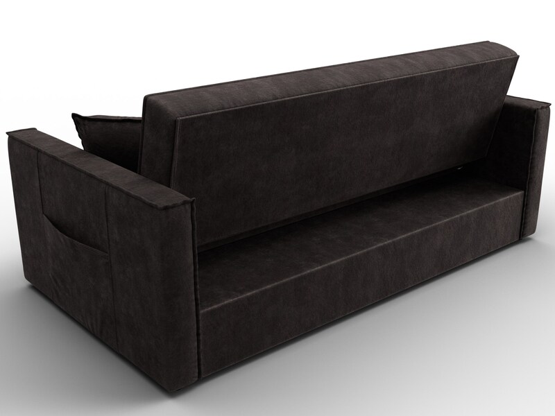 Диван прямой Лига-104 (160), Велюр, BRUT 17 коричневый