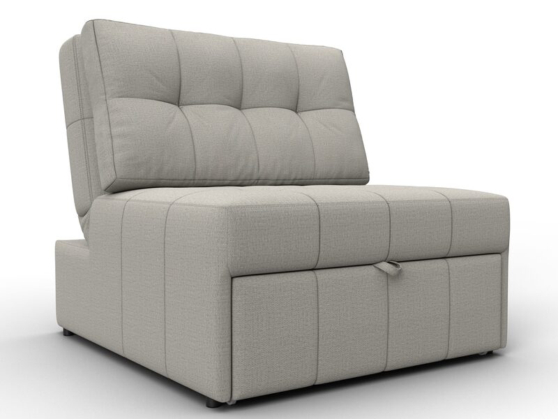 Кресло-кровать Лига-107 (80), Рогожка, Амур 02 бежевый