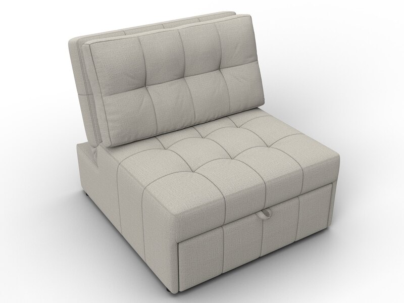 Кресло-кровать Лига-107 (80), Рогожка, Амур 02 бежевый