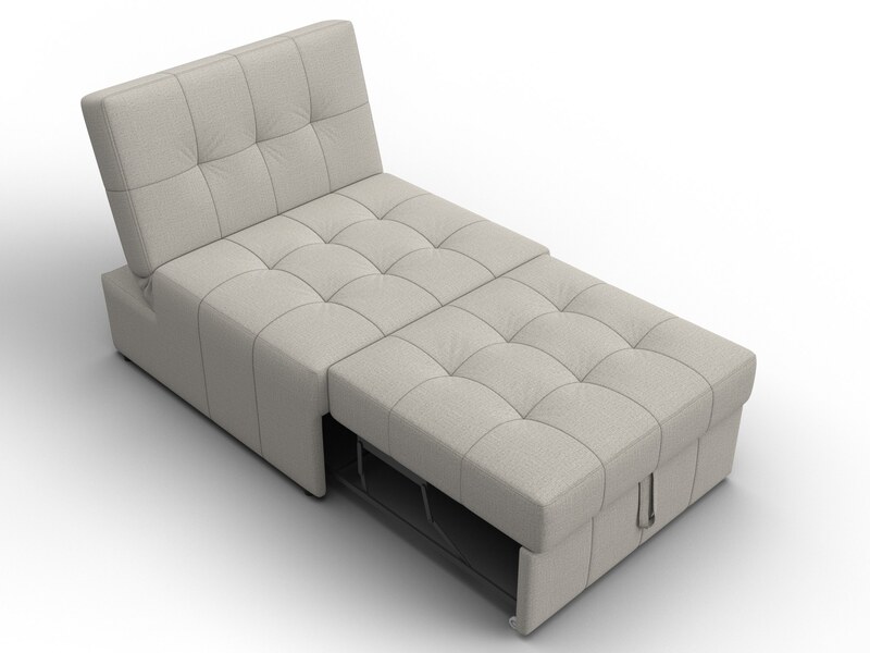 Кресло-кровать Лига-107 (80), Рогожка, Амур 02 бежевый