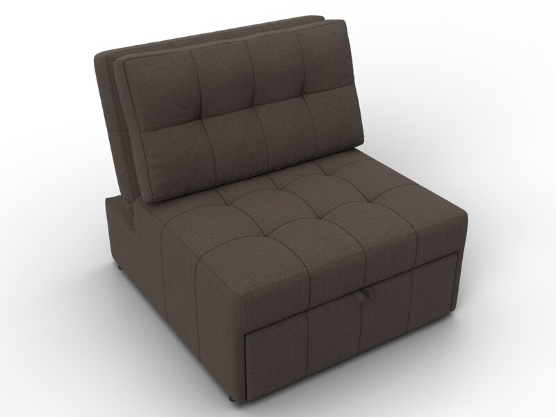 Кресло-кровать Лига-107 (80), Рогожка, Амур 05 коричневый